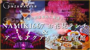 Perfect for spring sightseeing in Ginza! Cherry blossom viewing lunch at NAMIKI667 & Art Aquarium Museum